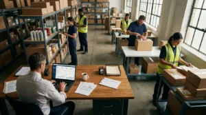 Comparison of manual order processing and digital order management software in a business